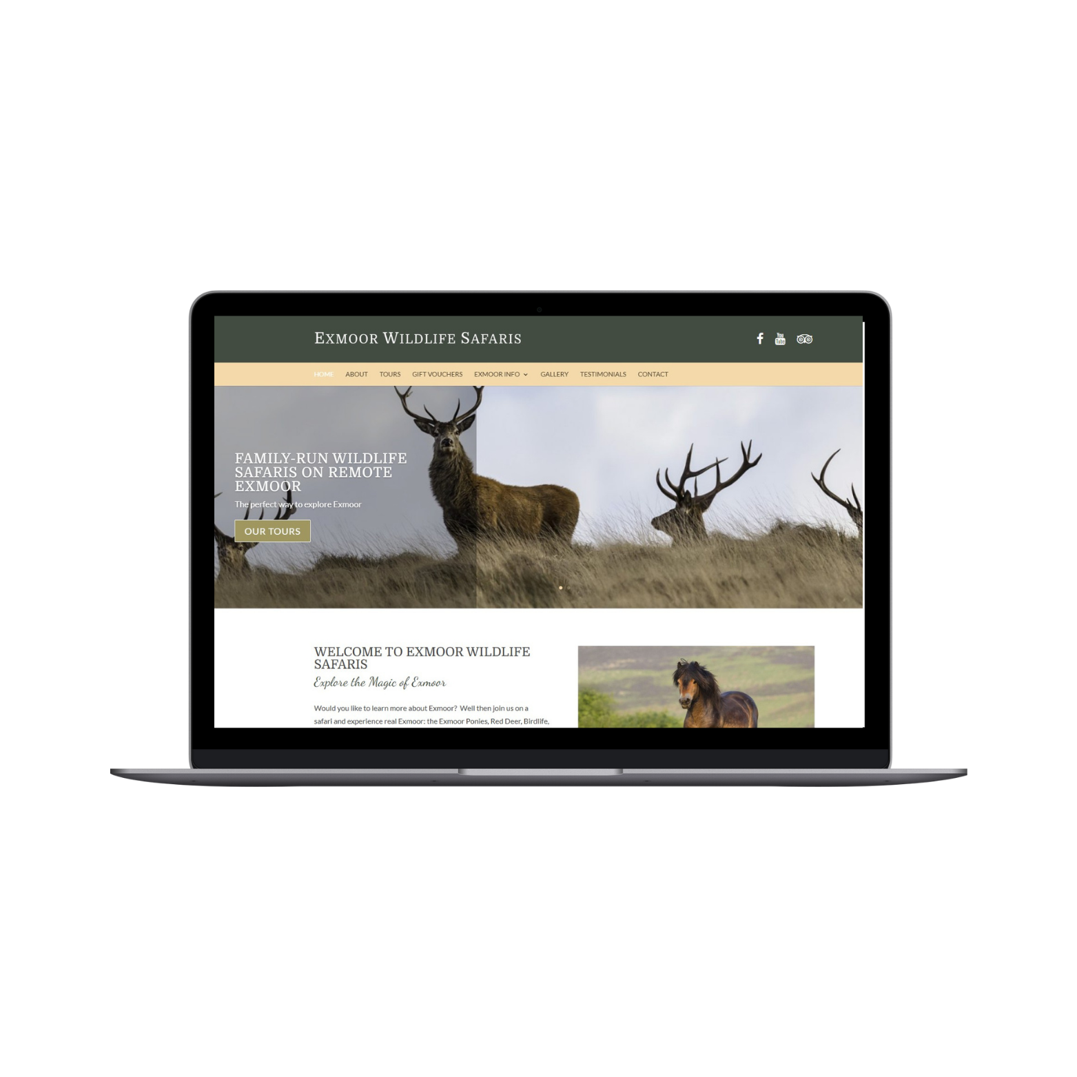 Exmoor Wildlife Safaris Laptop